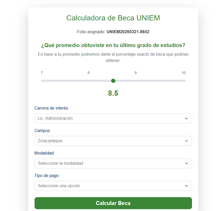 Calculadora de Beca